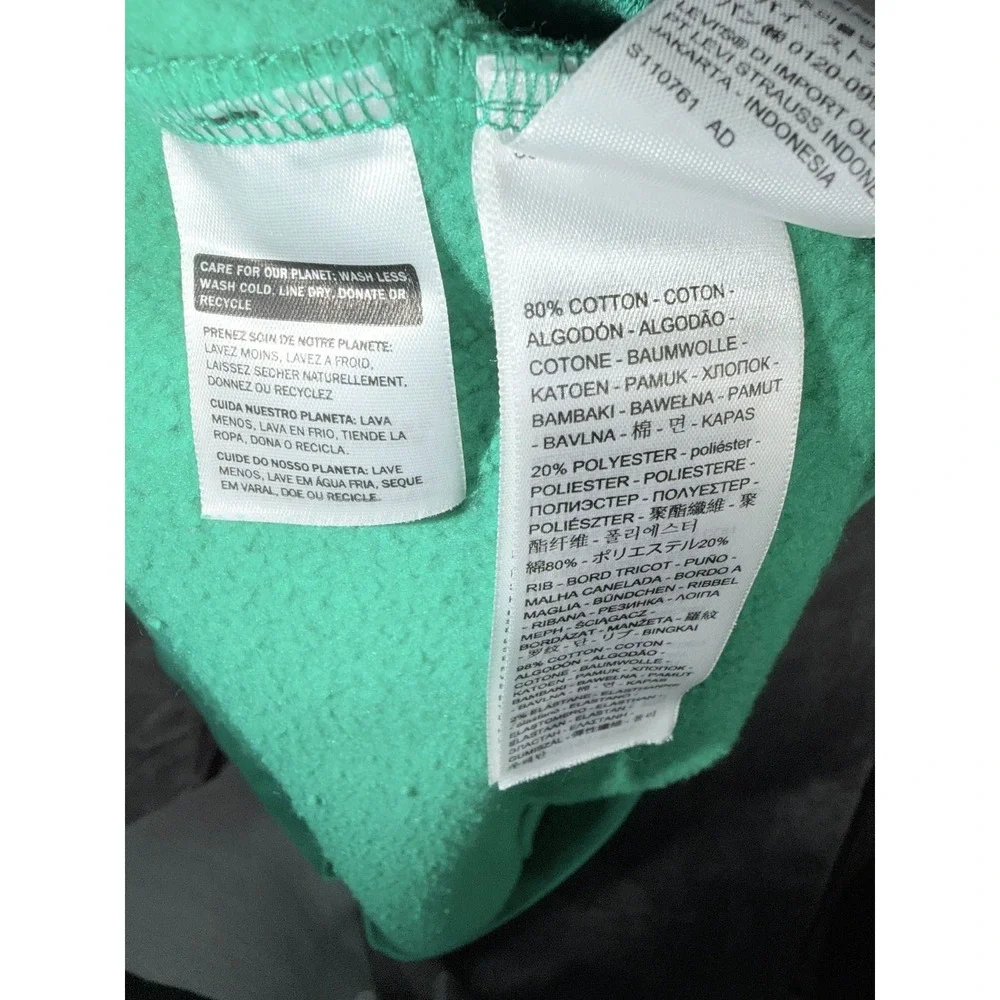 Levi's Mens L Green California Bear Graphic Hoodie Pullover Cotton Blend